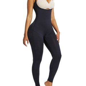 Wholesale Black Full Body Shaper Open Bust Adjustable Straps Hourglass Figure